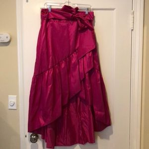 Eliza J Pink Hi-Low Assymetrical Holiday Skirt NWT
